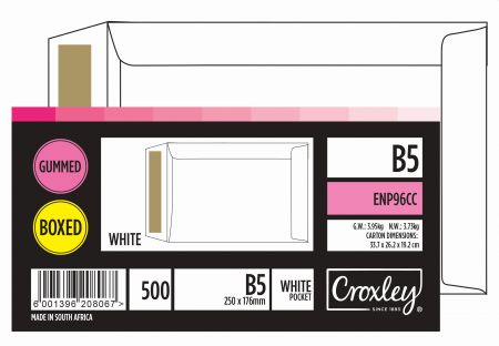 image | c33858b629da946e274f4ecda9953939 scaled | CROXLEY JD96CC B5 White Gummed Envelopes - Unbanded | Croxley SA