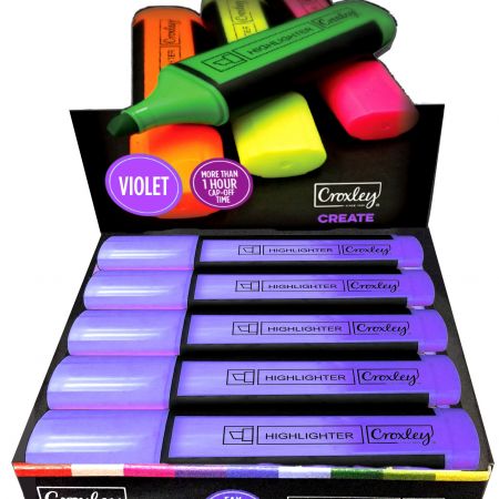 image | c53cae2dcfa9fb31bcad973512862e55 | CROXLEY CREATE Violet Highlighters | Croxley SA