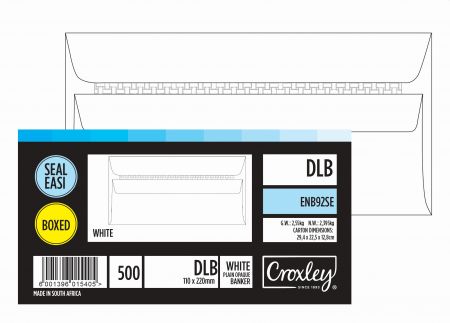 image | c70b1a86ce19b2ef46afcbd31477c2d7 scaled | CROXLEY JD92SE DLB (Banker) White Seal Easi Envelopes - Unba | Croxley SA