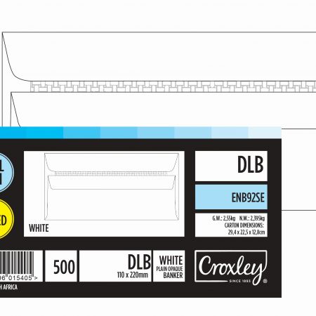 image | c70b1a86ce19b2ef46afcbd31477c2d7 | CROXLEY JD92SE DLB (Banker) White Seal Easi Envelopes - Unba | Croxley SA