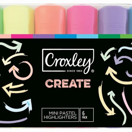 image | c897756416b00bc0e93ab69197108b86 | CROXLEY CREATE Mini Pastel Highlighters Box 6 | Croxley SA