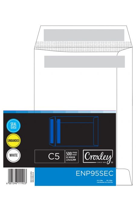 image | cbdeb34219ec68c888cdbe61518f00fe scaled | CROXLEY JD95SEC C5 White Seal Easi Envelopes - Unbanded | Croxley SA