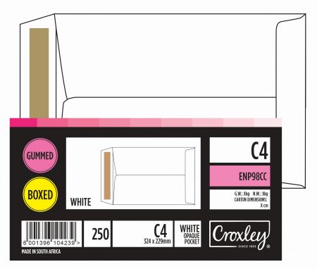 image | d77f5d243a308323dc9c7138fde1f761 scaled | CROXLEY JD98CC C4 White Gummed Envelopes - Unbanded | Croxley SA