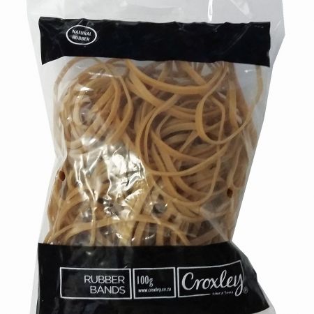 image | f4a82a120e42c8fee91b8906b7f56c79 | CROXLEY 75% Crepe Rubber Bands N0.64 Bag 100g | Croxley SA