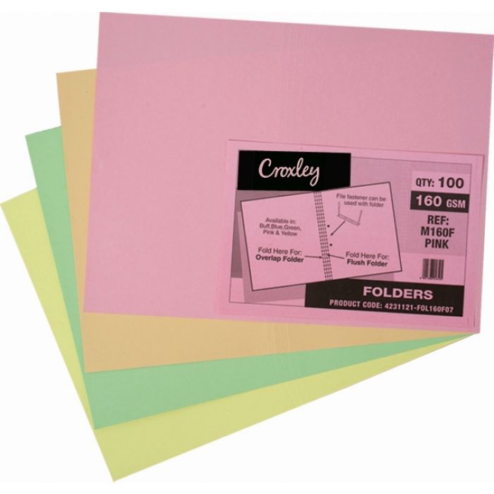 CROXLEY A4 PVC file Assorted Pack of 12 | Croxley SA