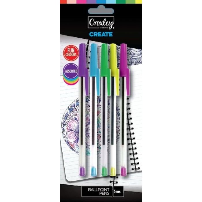 CROXLEY CREATE Glitter Gel Pens Wallet of 6 Assorted Colours | Croxley SA